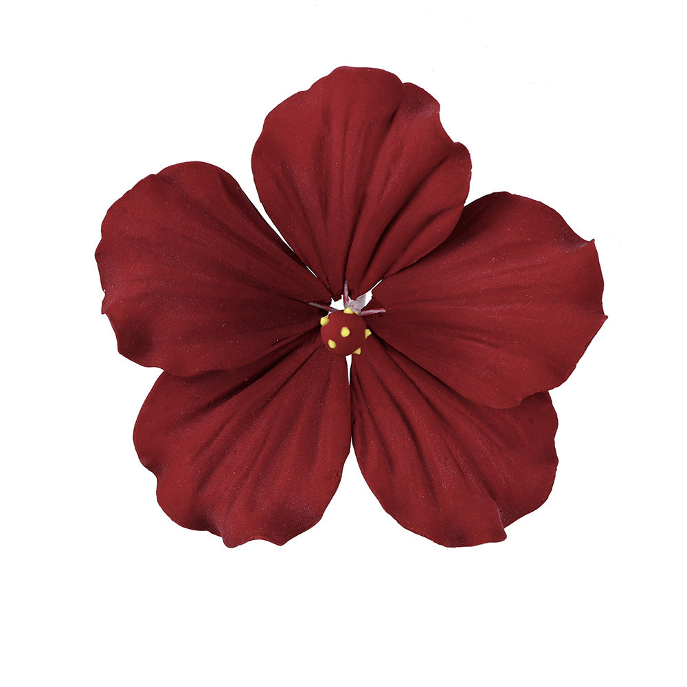 Deep Red Hibiscus Gumpaste Flowers - Set of 3