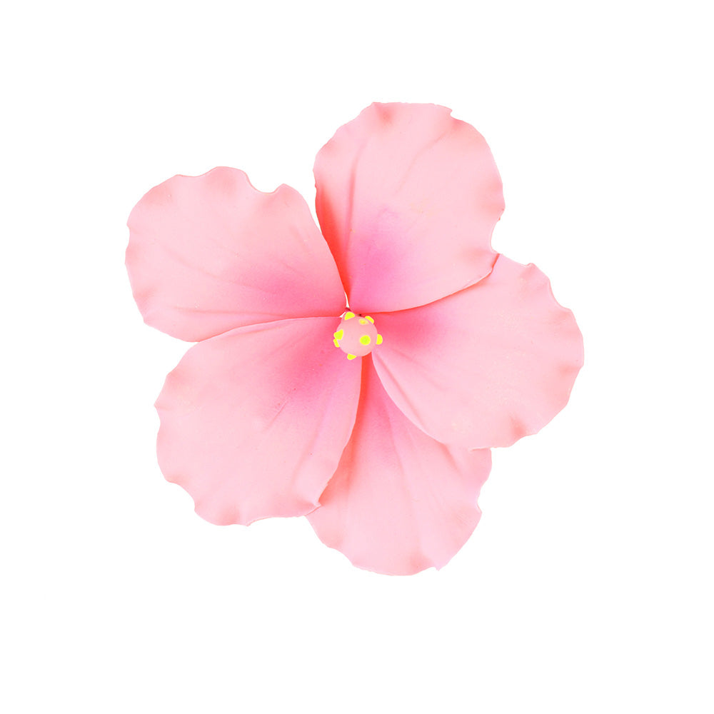 Light Pink Hibiscus Gumpaste Flowers - Set of 3