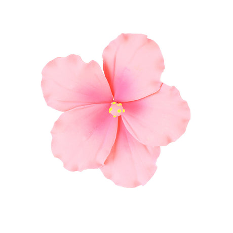 Light Pink Hibiscus Gumpaste Flowers - Set of 3