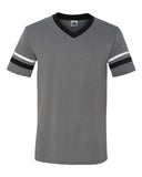Augusta Sportswear V-Neck Jersey with Striped Sleeves