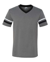 Augusta Sportswear V-Neck Jersey with Striped Sleeves