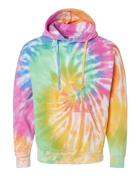 Colortone® Tie-Dyed Hooded Turtle Neck Long Sleve Sweatshirt