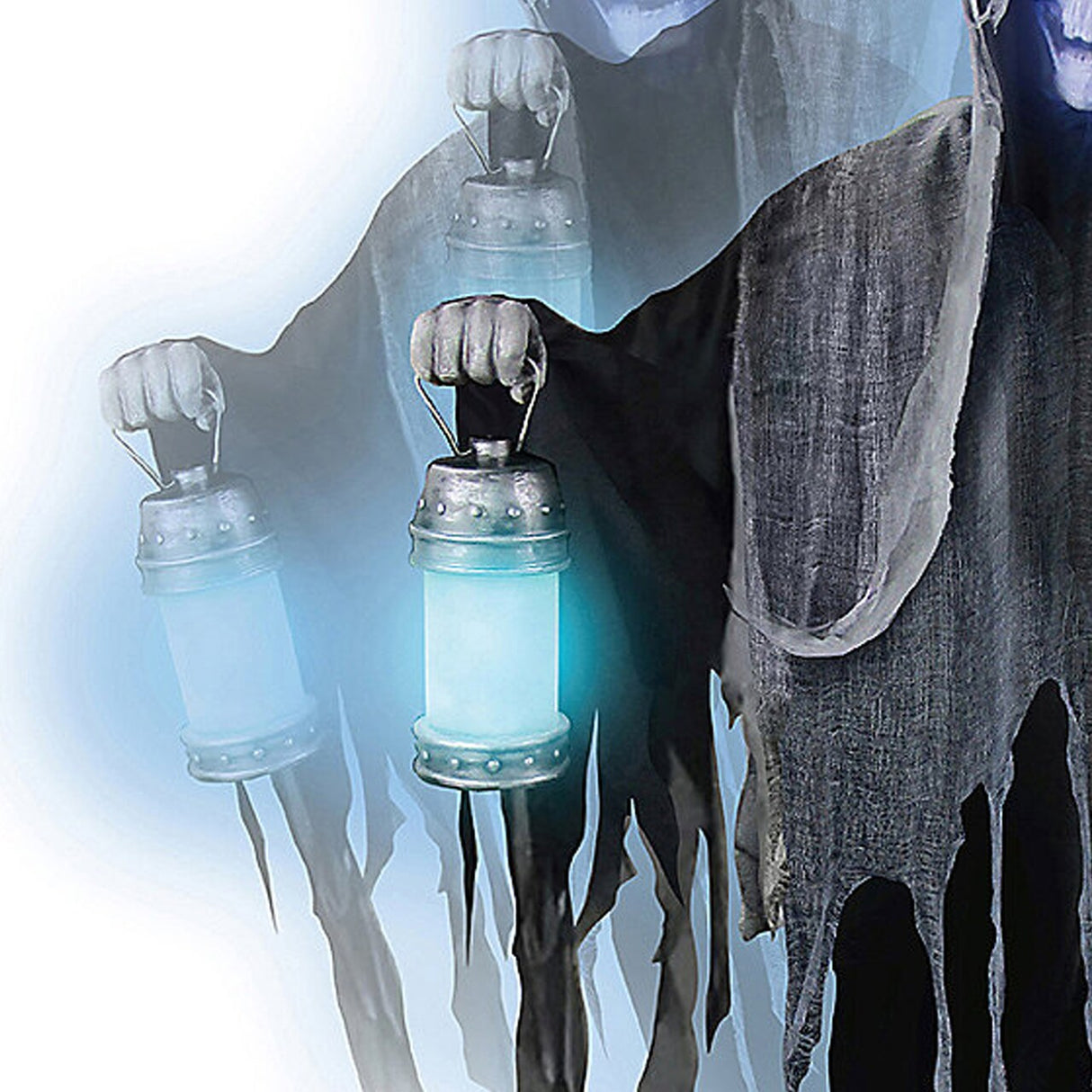 Animated Rising Ghost Reaper Halloween Decoration 69"