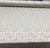P Kaufmann Sage Puzzled Raised Jacquard Cotton Polyester Fabric - Contemporary Geometric, Sage, 6" Horizontal Repeat, 6.25" Vertical Repeat (1 Yard)