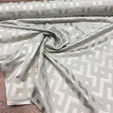 P Kaufmann Sage Puzzled Raised Jacquard Cotton Polyester Fabric - Contemporary Geometric, Sage, 6" Horizontal Repeat, 6.25" Vertical Repeat (1 Yard)