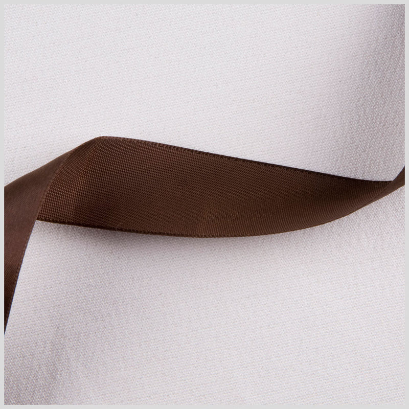 7/8" Brown Single Face Satin Ribbon