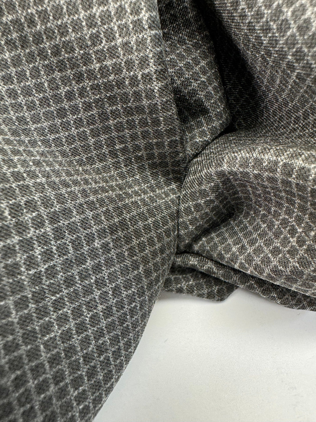 Viscose Knit Geometric Gray Stretch Fabric