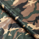 Camo Classic Poly Spandex Fabric - Green/Brown Camouflage Print, Four-Way Stretch, 58/60" Width, 240 GSM (1 Yard)