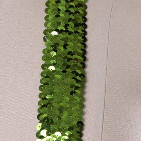 1 Yard Seaweed Green Stretch Sequins Trim Headband Stretch 1.5 Inch
