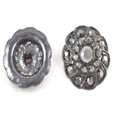 1 Gunmetal Geneva Classic Rhinestone Button 15mm