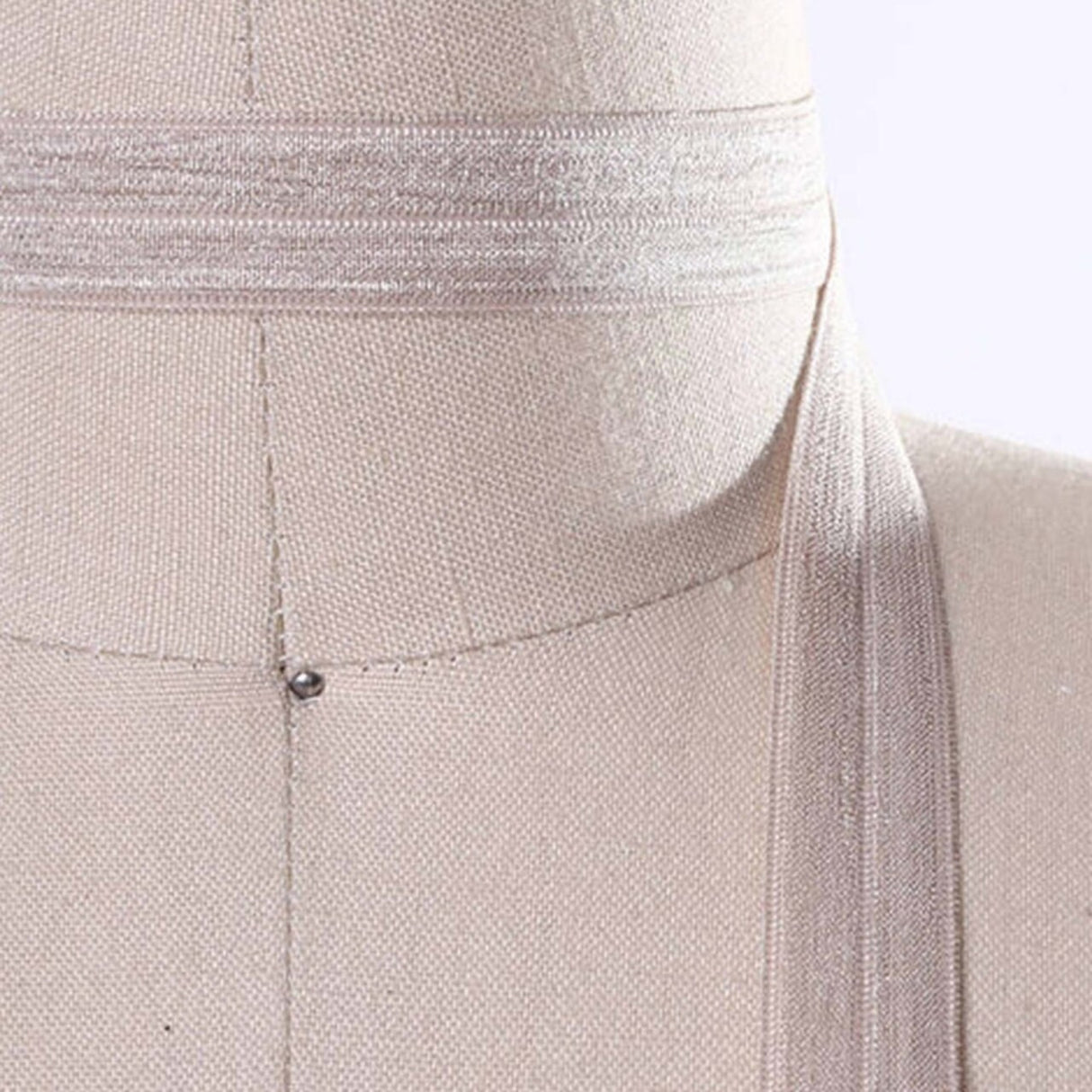 3 Yards Beige Stretch Bias Fold Over Elastic 5/8"