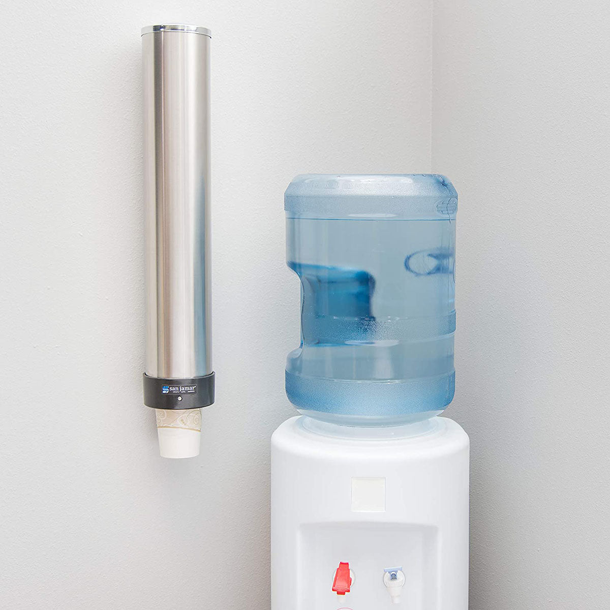 San Jamar C3400P Wall Mount Cup Dispenser for 12 to 24 Oz Cups