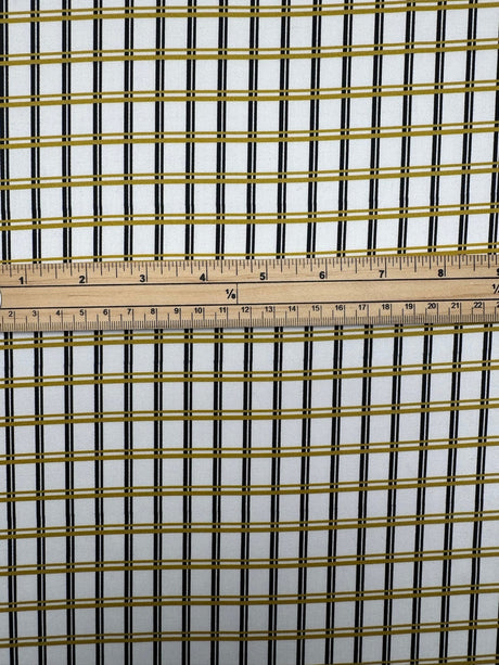 Viscose Sateen Checked White Multicolour