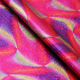 Water Color Polyester Spandex Fabric - Multi-Color Abstract Print, 58-60" Width (1 Yard)