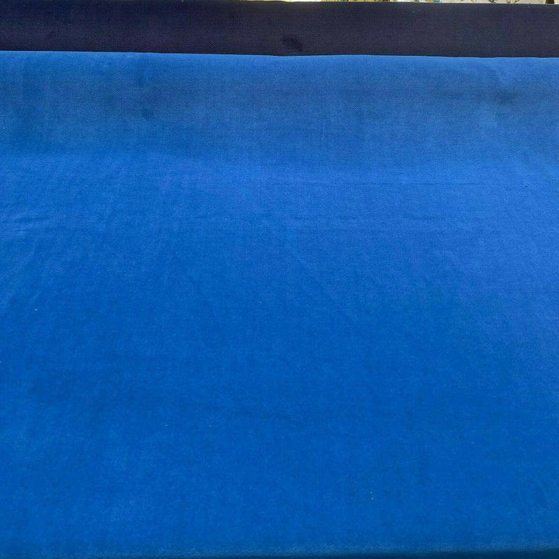 Crescent Velour Velvet Fabric - Sapphire Blue, 54" Width, IFR, 20 Oz (1 Yard)