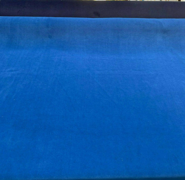 Crescent Velour Velvet Fabric - Sapphire Blue, 54" Width, IFR, 20 Oz (1 Yard)