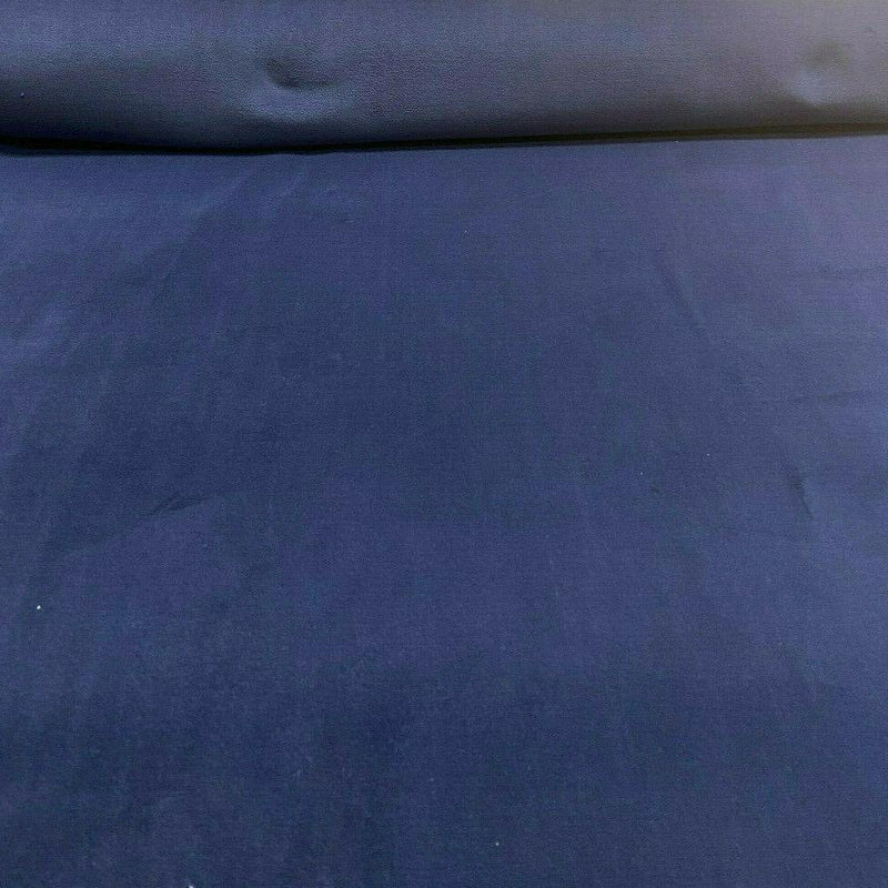 Princess Cotton Velour Cotton Fabric - Navy Blue, Velvet FR, 54" Width (1 Yard)