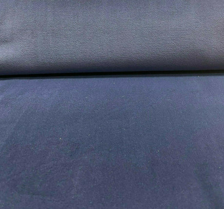 Princess Cotton Velour Cotton Fabric - Navy Blue, Velvet FR, 54" Width (1 Yard)