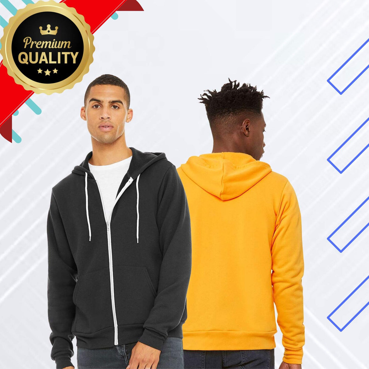 BELLA + CANVAS® Unisex Classic Sponge Fleece Full-Zip Hoodie - 3739