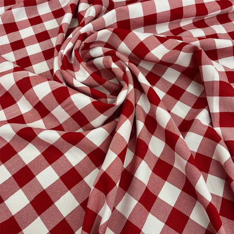 1 Yard 100% Polyester Checkered Gingham Fabric 60 Inch Width for Sewing Projects