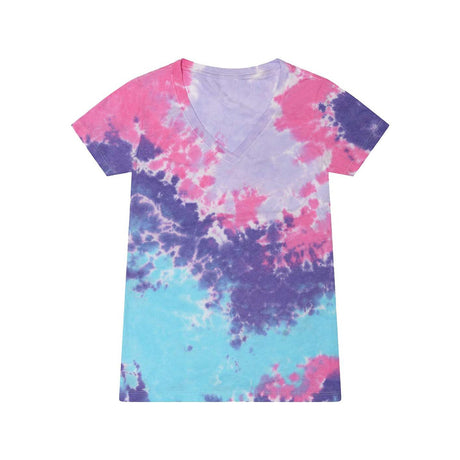Colortone® Women's Tie-Dyed V-Neck Short Sleeve T-Shirt