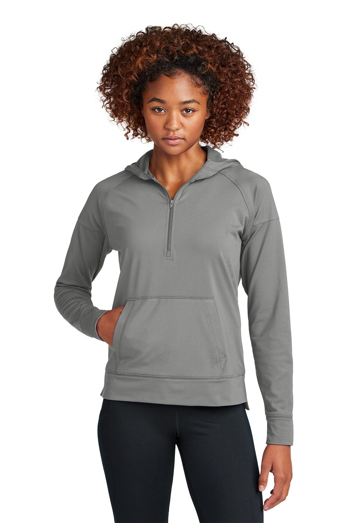 Sport-Tek® Slim Fit Long Sleeve 1/2 Zip Hoodie