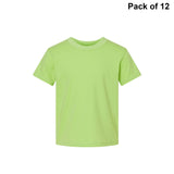 RADYAN® Youth 100% Cotton Jersey Crewneck Short Sleeve T-Shirt - 3301J