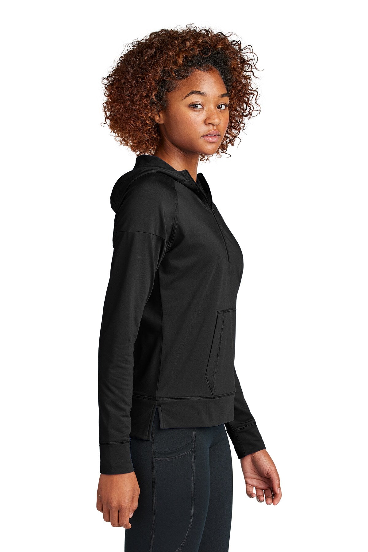 Sport-Tek® Slim Fit Long Sleeve 1/2 Zip Hoodie
