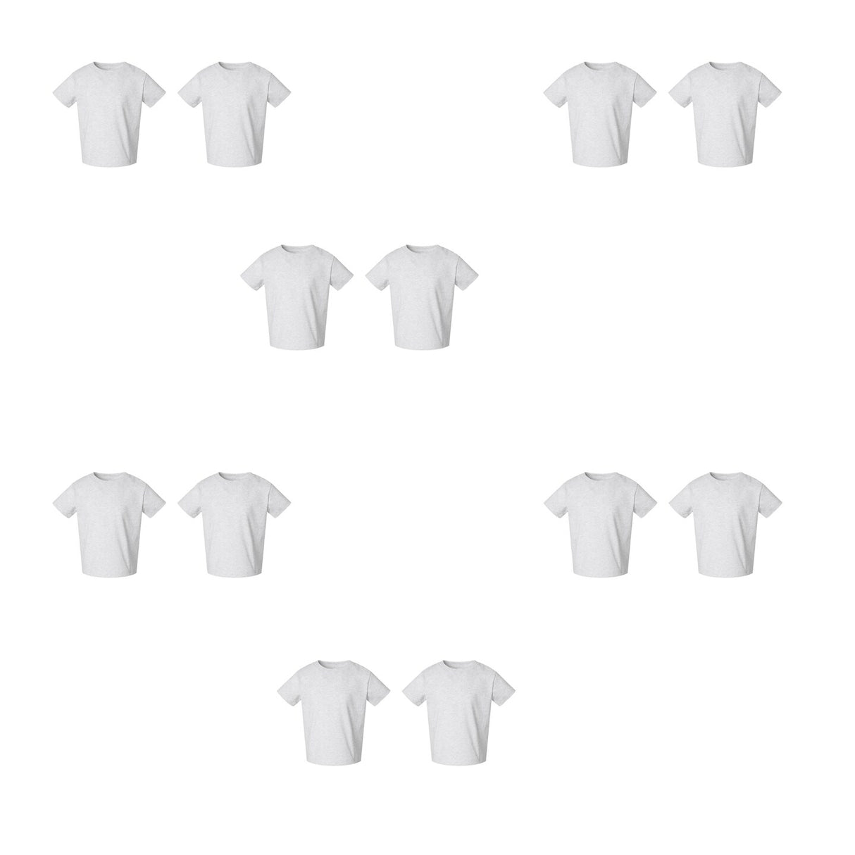 RADYAN® Toddler Cotton Jersey Crew Neck Short Sleeve Tee - 3301T