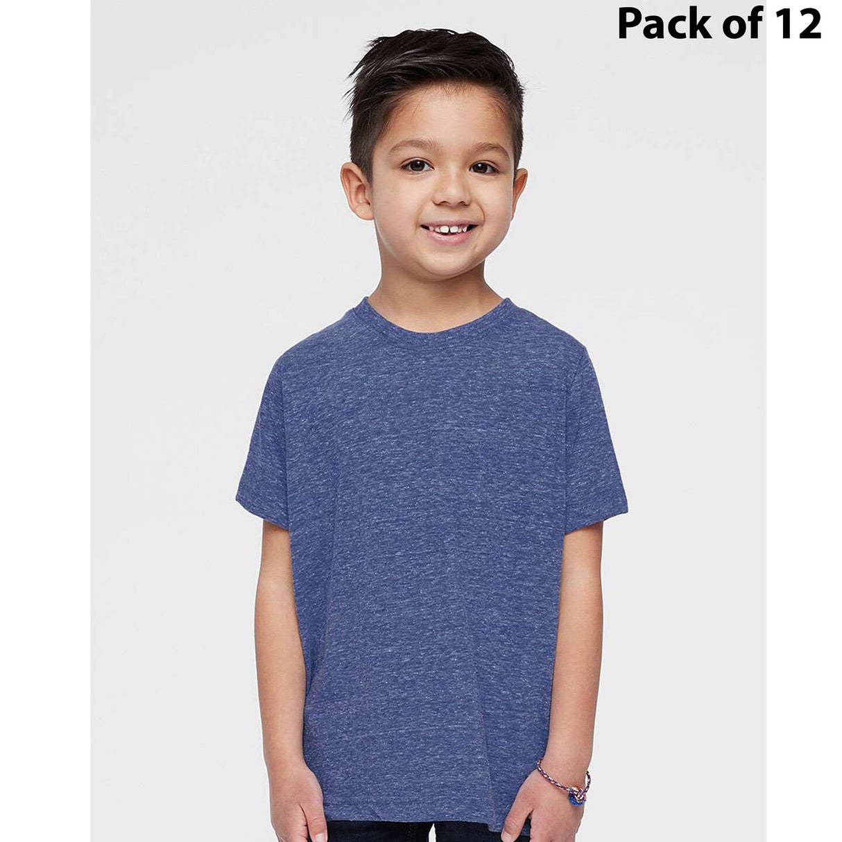 RADYAN® Crew Short Sleeve Toddler Harborside Melange T-Shirt