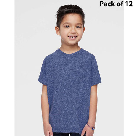 RADYAN® Crew Short Sleeve Toddler Harborside Melange T-Shirt