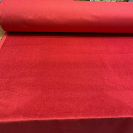 Memorable Velour Cotton Velvet Fabric - Cherry Red, FR, 54" Width, 25 Oz (1 Yard)
