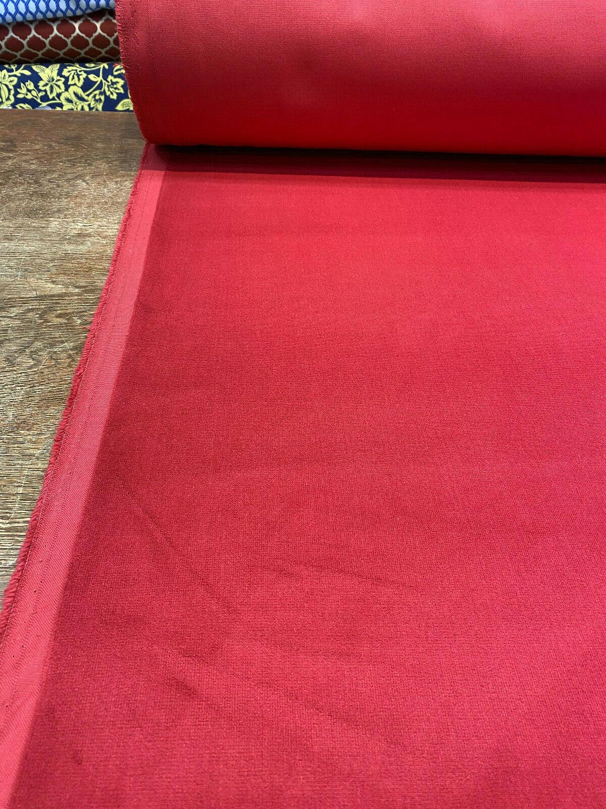 Memorable Velour Cotton Velvet Fabric - Cherry Red, FR, 54" Width, 25 Oz (1 Yard)