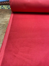 Memorable Velour Cotton Velvet Fabric - Cherry Red, FR, 54" Width, 25 Oz (1 Yard)