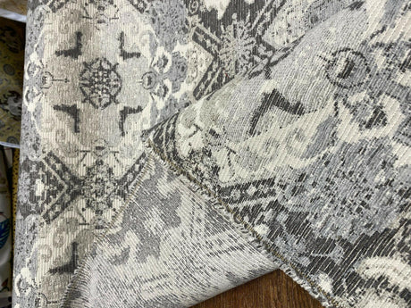 Woven Narrative Shadow Gray P Kaufmann Polyester Rayon Upholstery Fabric - Shadow Gray Woven Pattern, 56" Width (1 Yard)