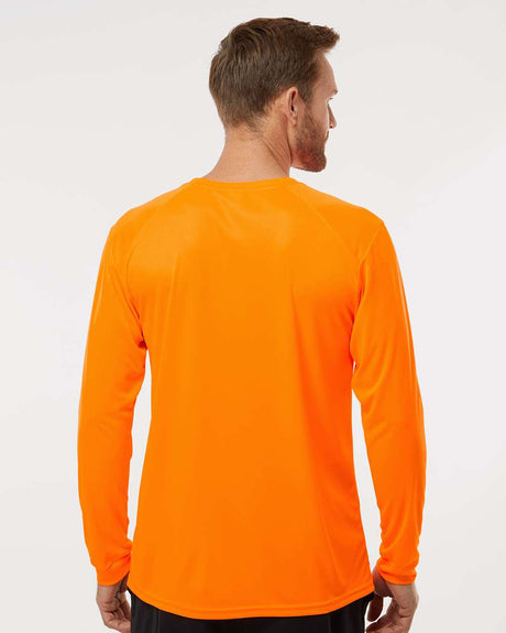 Front view of Paragon Long Sleeve Crewneck Performance Athletic Tee for outdoor and active wear