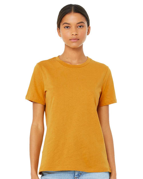 BELLA + CANVAS® Women's Relaxed Fit Heather CVC Crewneck Tee