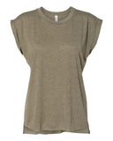 BELLA + CANVAS® Women’s Flowy Rolled Cuffs Muscle T-Shirt