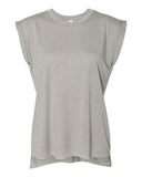 BELLA + CANVAS® Women’s Flowy Rolled Cuffs Muscle T-Shirt