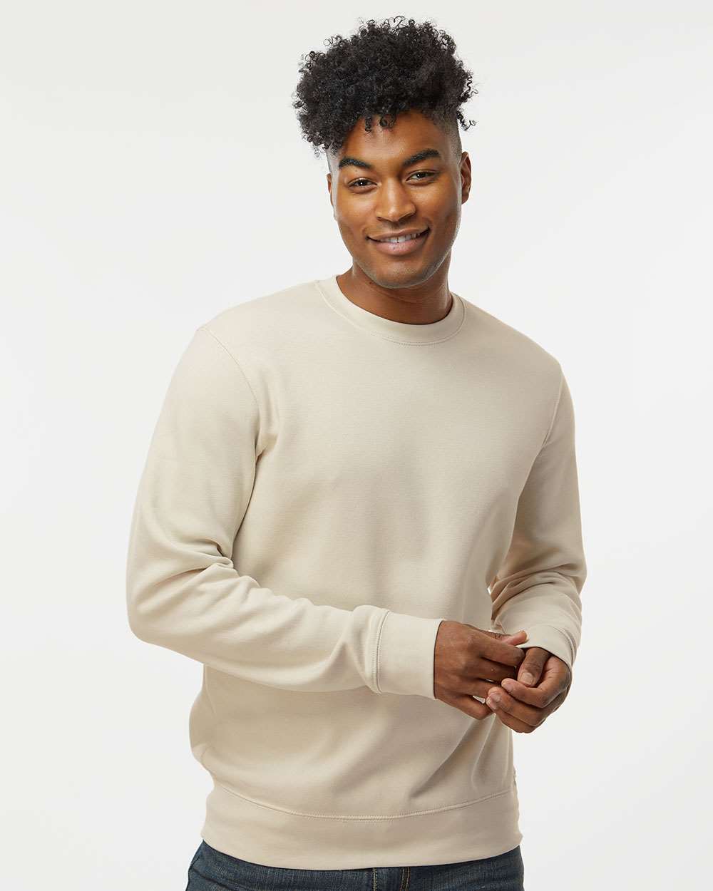 J. America® BTB Fleece Classic Fit Crewneck Long Sleeve Sweatshirt
