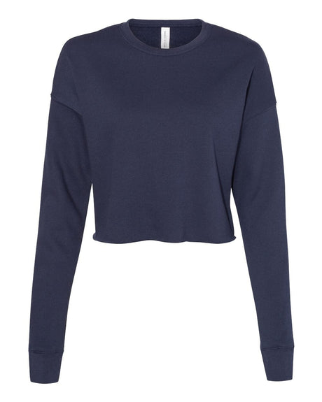 BELLA + CANVAS® Women's Crop Crew Fleece Lightweight Sweatshirt for Everyday Outfit