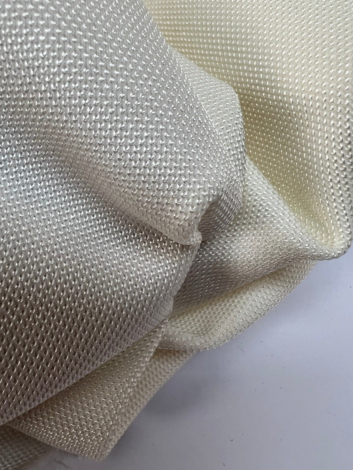 Polyamide Viscose Elastane Knitted Fabric Beige White