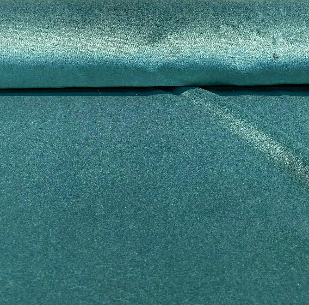 Prestige Green Velour Drapery Fabric - Green, Napped Woven, 54" Width (By The Yard)