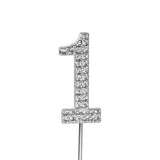 O'Creme Silver Rhinestone 'Number One' Cupcake Topper