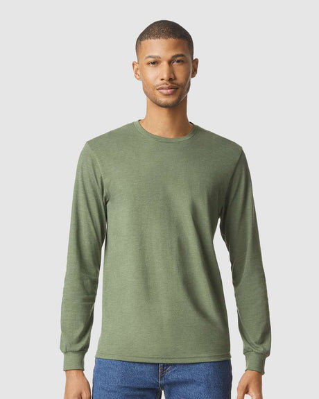 Gildan® Softstyle CVC Crewneck Long Sleeve T-Shirt