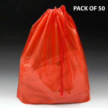 Poly Bag- Drawstring + 4" Bottom Gusset -18" x 19-1/2" Crystal Clear Palette