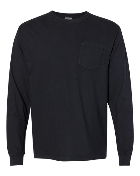 Comfort Colors® Unisex Garment-Dyed Heavyweight Long Sleeve Pocket T-Shirt
