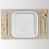24 Count White Square Paper Dessert Plates Classic Disposable Plates for Parties and Events 7"