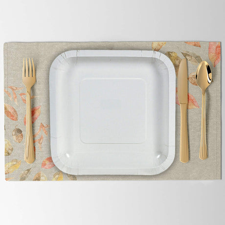 24 Count White Square Paper Dessert Plates Classic Disposable Plates for Parties and Events 7"