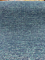 Sampson Ocean Peacock Blue Chenille Performance Upholstery Fabric - Blue Green Tweed Mix, 58" Width (1 Yard)